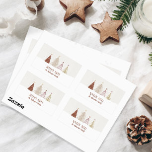 Sticker Rectangulaire Festif Noël Joyeux Noel Party Chic