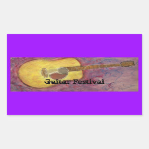 Sticker Rectangulaire Festival de guitare