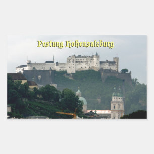 Sticker Rectangulaire Festung Hohensalzburg, Salzbourg Autriche