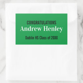 Sticker Rectangulaire Fête de graduation de texte simple Favoriser