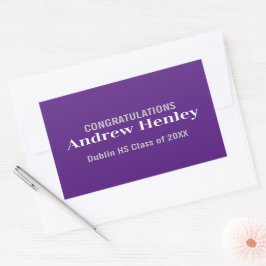 Sticker Rectangulaire Fête de graduation de texte simple Favoriser