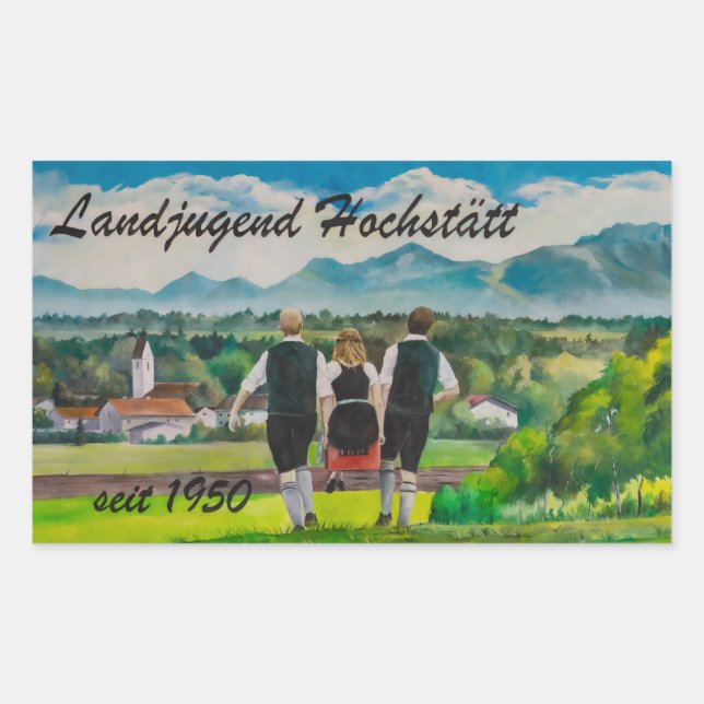 Sticker Rectangulaire Fête de la jeunesse rurale (Devant)