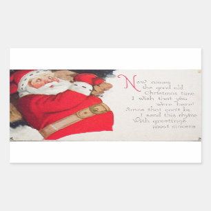 Sticker Rectangulaire Fête Noël Père Noël