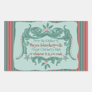 Sticker Rectangulaire Fête Victorienne Fabriquée à la maison - Personnal