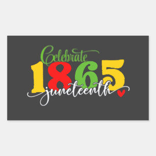 Sticker Rectangulaire Fêter le 11° juin : Liberté depuis 1865