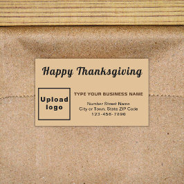 Sticker Rectangulaire Feu Thanksgiving Brown