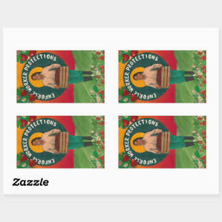 Sticker Rectangulaire Feuille d'autocollants : Protection des travailleu