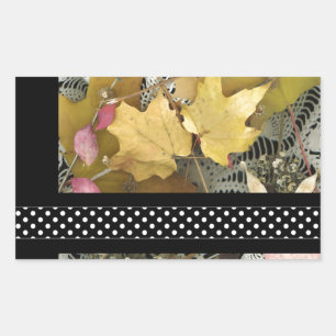 Sticker Rectangulaire Feuilles d'automne vintages