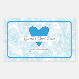 Sticker Rectangulaire Feuilles et coeurs floraux