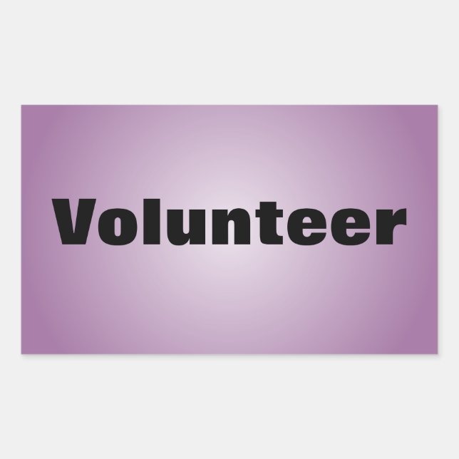 Sticker Rectangulaire Fier d'être un bénévole dévoué (Devant)