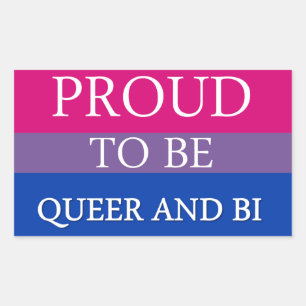 Sticker Rectangulaire Fière d'être gay et bi