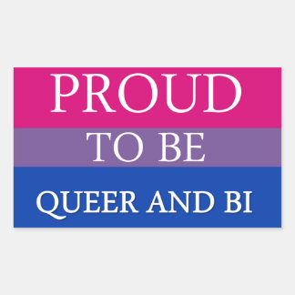 Sticker Rectangulaire Fière d'être gay et bi