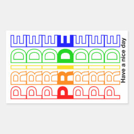 Sticker Rectangulaire Fierté