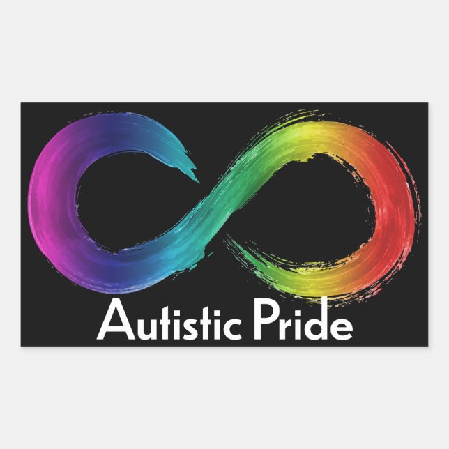 Sticker Rectangulaire Fierté autistique (Devant)