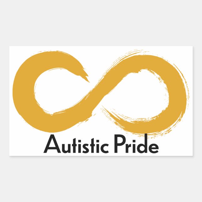 Sticker Rectangulaire Fierté autistique (Devant)