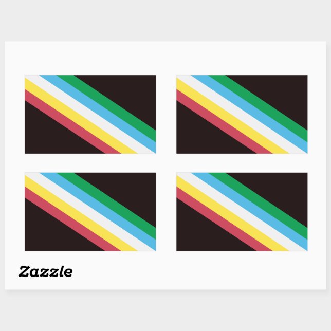 Sticker Rectangulaire Fierté d'invalidité (Feuille)