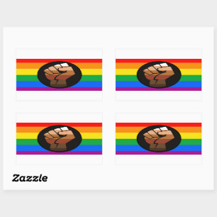 Sticker Rectangulaire FIERTÉ LGBTQ (Fierté POC)