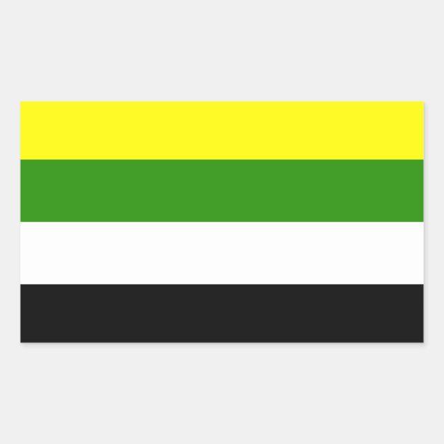 Sticker Rectangulaire Fierté Skoliosexuelle (Devant)