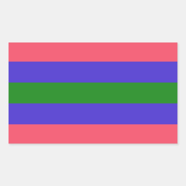 Sticker Rectangulaire Fierté Trigenre (Devant)