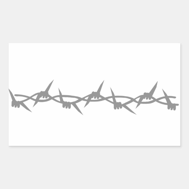Sticker Rectangulaire Fil Barbe (Devant)