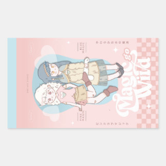 Sticker Rectangulaire 🫧 Filles de Fantaisie Rêvuse🫧