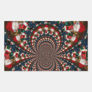 Sticker Rectangulaire Fils de vacances : Ensemble de papeterie d'art de 