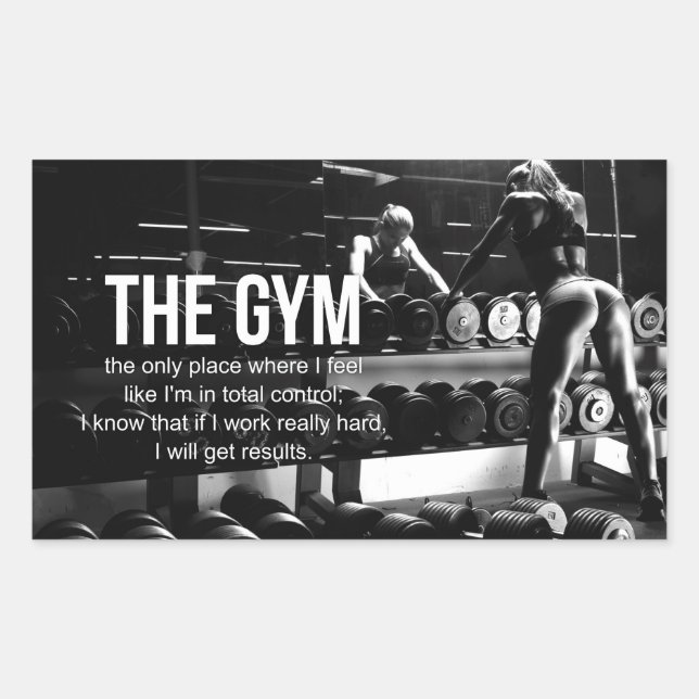 Sticker Rectangulaire Fitness Motivationnelle (Devant)