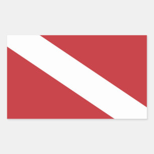 Sticker Rectangulaire Flag de Diver Down