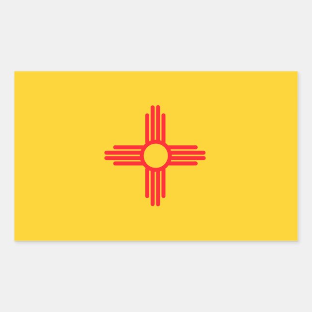 Sticker Rectangulaire Flag du Nouveau-Mexique (Devant)
