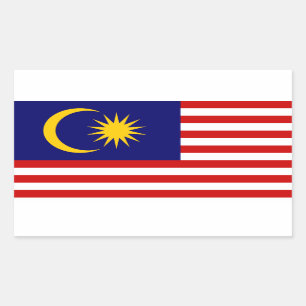 Sticker Rectangulaire Flag malaisien