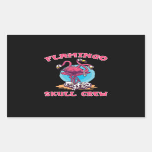 Sticker Rectangulaire Flamant rose  Costume d'Halloween pour l'équipage 