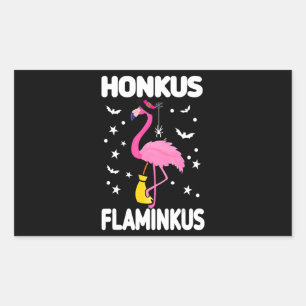 Sticker Rectangulaire Flamingoo   Honkus Flaminkus Halloween Flamingoo