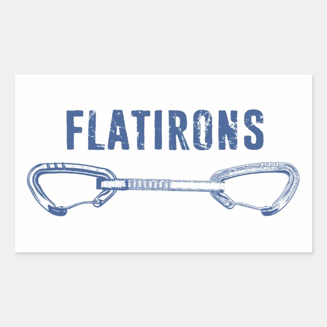 Sticker Rectangulaire Flatirons Colorado Rock Escalade (Devant)