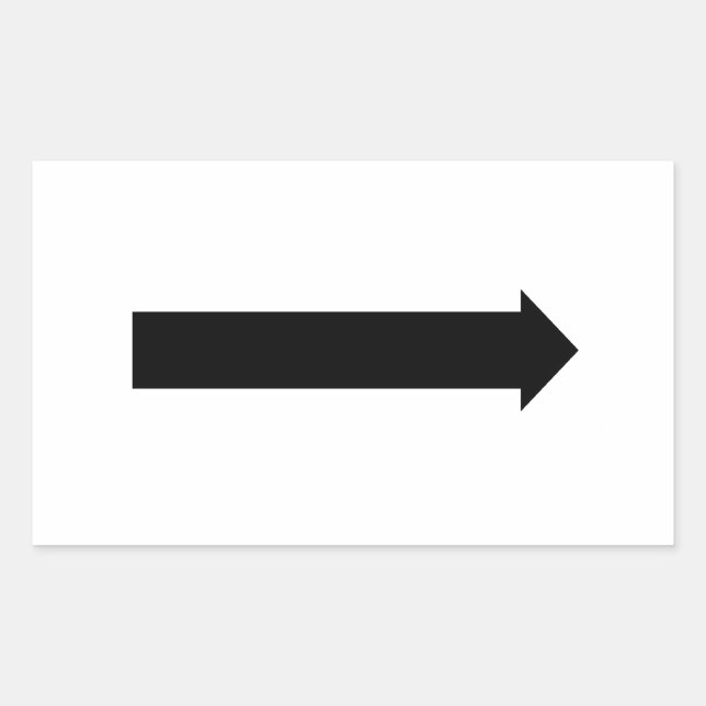Sticker Rectangulaire Flèche (Devant)