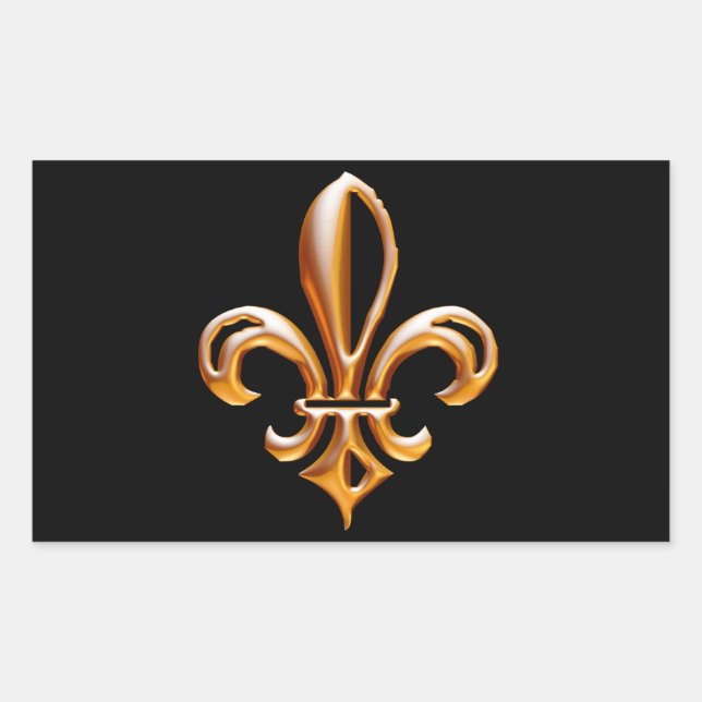 Sticker Rectangulaire Fleur de Lis (Devant)