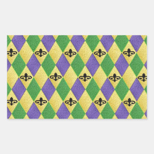 Sticker Rectangulaire Fleur de lis