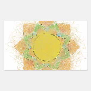 Sticker Rectangulaire Fleur Ethereal Lotus