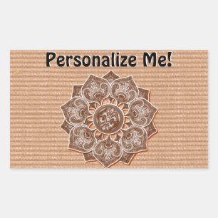 Sticker Rectangulaire Fleur Faux Fabric do-it-yourself Couleur Arrière -