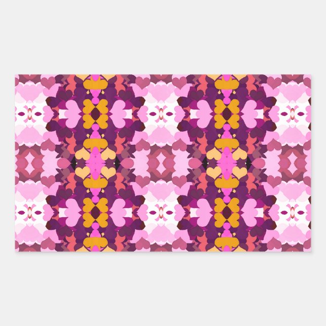 STICKER RECTANGULAIRE FLEURS DE JARDIN (Devant)