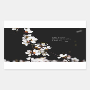 Sticker Rectangulaire Fleurs Sakura