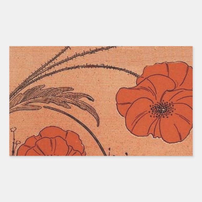 Sticker Rectangulaire Fleurs sauvages (Devant)