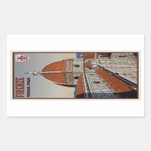 Sticker Rectangulaire Florence - cathédrale de tour de Bell
