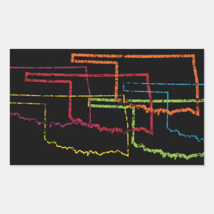 Sticker Rectangulaire flou de fierté oklahoma