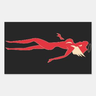Sticker Rectangulaire Flying Tigers - l'ange d'enfer