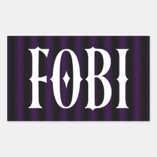 Sticker Rectangulaire FOBI Peur d'être inclus Humour antisocial
