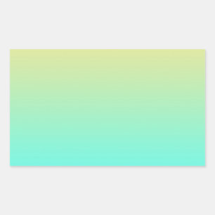 Sticker Rectangulaire Fond dégradé pastel turquoise jaune