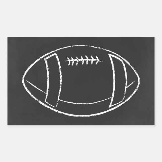Sticker Rectangulaire football à craie (Devant)