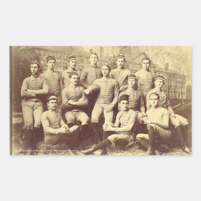 Sticker Rectangulaire Football UMass 1888 (Devant)