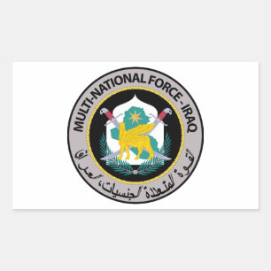 Sticker Rectangulaire Force multinationale - Irak