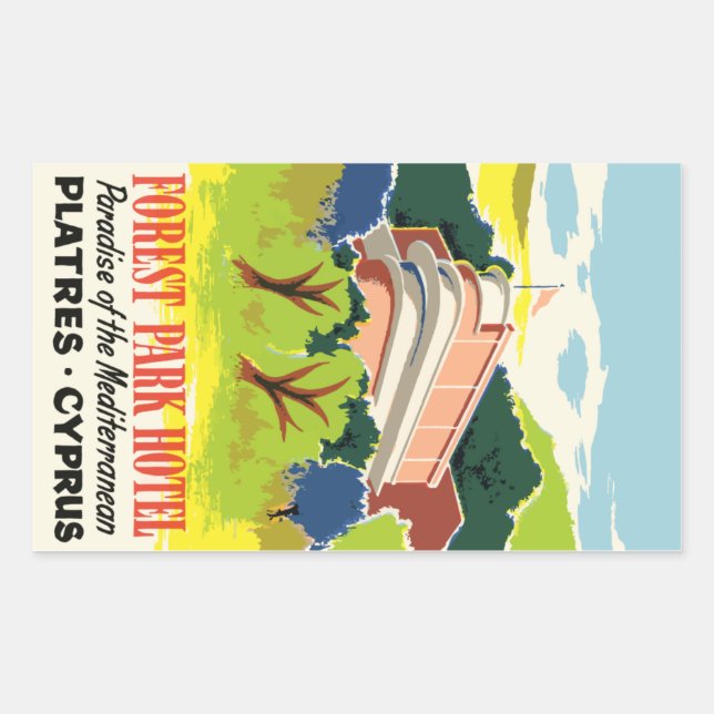 Sticker Rectangulaire Forest Park Hotel (Platres Cyprus) Vector format (Devant)